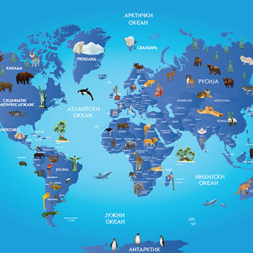 Foto tapete Mapa sveta 15